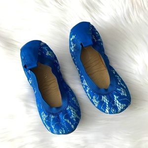 Yosi Samra Sammie Blue Lace Ballet Flats